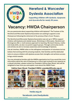 Vacancy: Chairperson